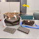 Blue Brown Daily Letters Patchwork Bags