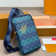 Blue Daily Letters Zipper Bags