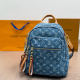 Blue Brown Daily Letters Zipper Bags