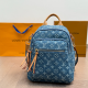 Blue White Daily Letters Zipper Bags