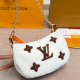 White Daily Letters Zipper Bags