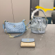 Blue Daily Letters Patchwork Bags