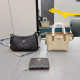 Brown Daily Letters Patchwork Bags