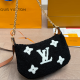 Black Daily Letters Zipper Bags
