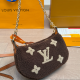 Brown Daily Letters Zipper Bags