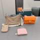 Orange Daily Letters Patchwork Bags