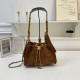 Brown Daily Letters Patchwork Bags