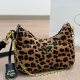 Leopard Print Daily Letters Chains Bags