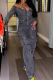 Black Sexy Solid Color Buckle Off Shoulder Regular Jumpsuits