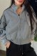 Grey Casual Letters Zipper Mandarin Collar Outerwear
