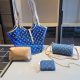 Blue Daily Letters Patchwork Bags