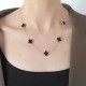 Black Daily Four Leaf Clover Chains Necklaces