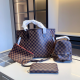 Brown Daily Plaid Patchwork Bags