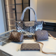 Brown Daily Letters Patchwork Bags