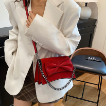 Red Daily Bow Chains Bags