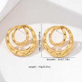 Gold Daily Solid Color Hollow Out Earrings