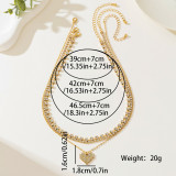 Gold Daily Heart Shaped Chains Necklaces