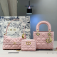 Pink Daily Letters Metal Accessories Trim Bags