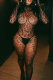 Black Sexy Leopard Print See-Through Lingerie