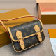 Brown Daily Letters Patchwork Bags