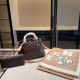 Brown Daily Letters Patchwork Bags