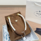 Brown Daily Letters Patchwork Bags