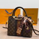 Brown Daily Letters Patchwork Bags