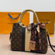 Yellow Brown Daily Letters Patchwork Bags