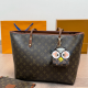 Brown Daily Letters Patchwork Bags