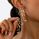Gold Daily Bow Hollow Out Earrings