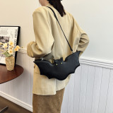 Black Daily Solid Color Patchwork Bags