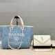 Blue White Daily Letters Patchwork Bags