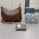 White Brown Daily Letters Patchwork Bags