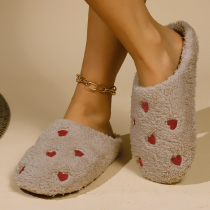Khaki Daily Heart-shaped Round Comfortable Shoes