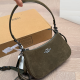 Dark Green Daily Letters Fringed Trim Bags