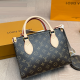 Yellow Brown Daily Letters Contrast Bags