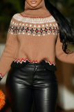 Light Blue Casual Stripe Contrast Turtleneck Tops