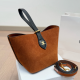 Brown Daily Letters Patchwork Bags