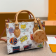 White Daily Letters Contrast Bags
