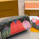 Brown Red Daily Letters Zipper Bags