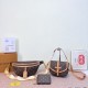 Brown Daily Letters Patchwork Bags