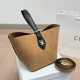 Light Brown Daily Letters Patchwork Bags