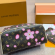 Pink Brown Daily Print Zipper Bags