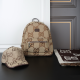 Khaki Daily Letters Patchwork Bags