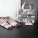 White Pink Daily Letters Patchwork Bags