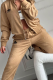 Yellow Casual Letters Zipper Zipper Collar Long Sleeve Two Pieces