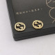 Gold Daily Letters Hollow Out Earrings