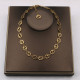 Gold Daily Letters Hollow Out Necklaces