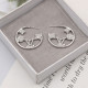 Silver Daily Letters Hollow Out Earrings