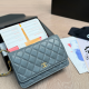 Gray Blue Daily Letters Patchwork Bags